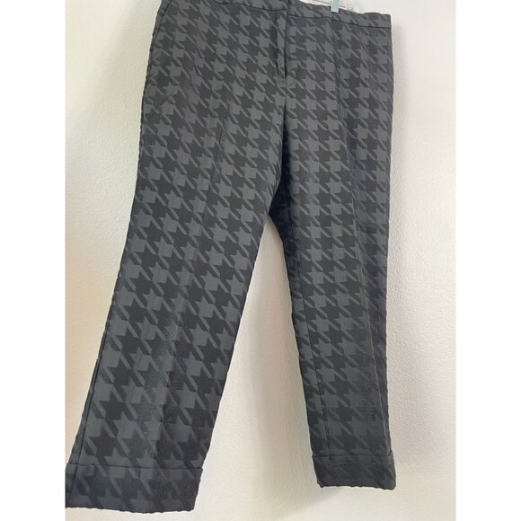 NEW Ann Taylor Womens Plus 18 Houndstooth High Rise Slim Leg Ankle Pants - Picture 3 of 12